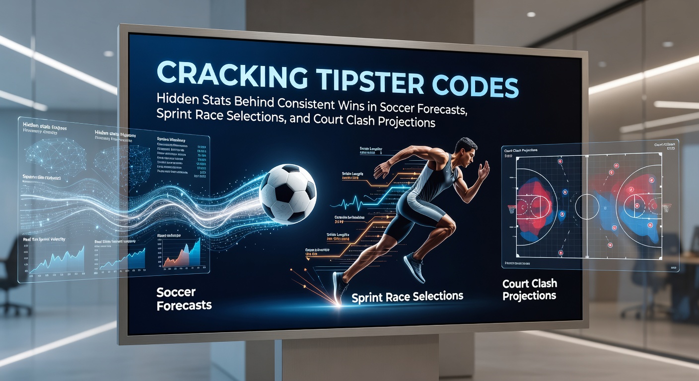 Analyst reviewing soccer match data alongside sprint race charts and basketball court projections on a multi-screen setup