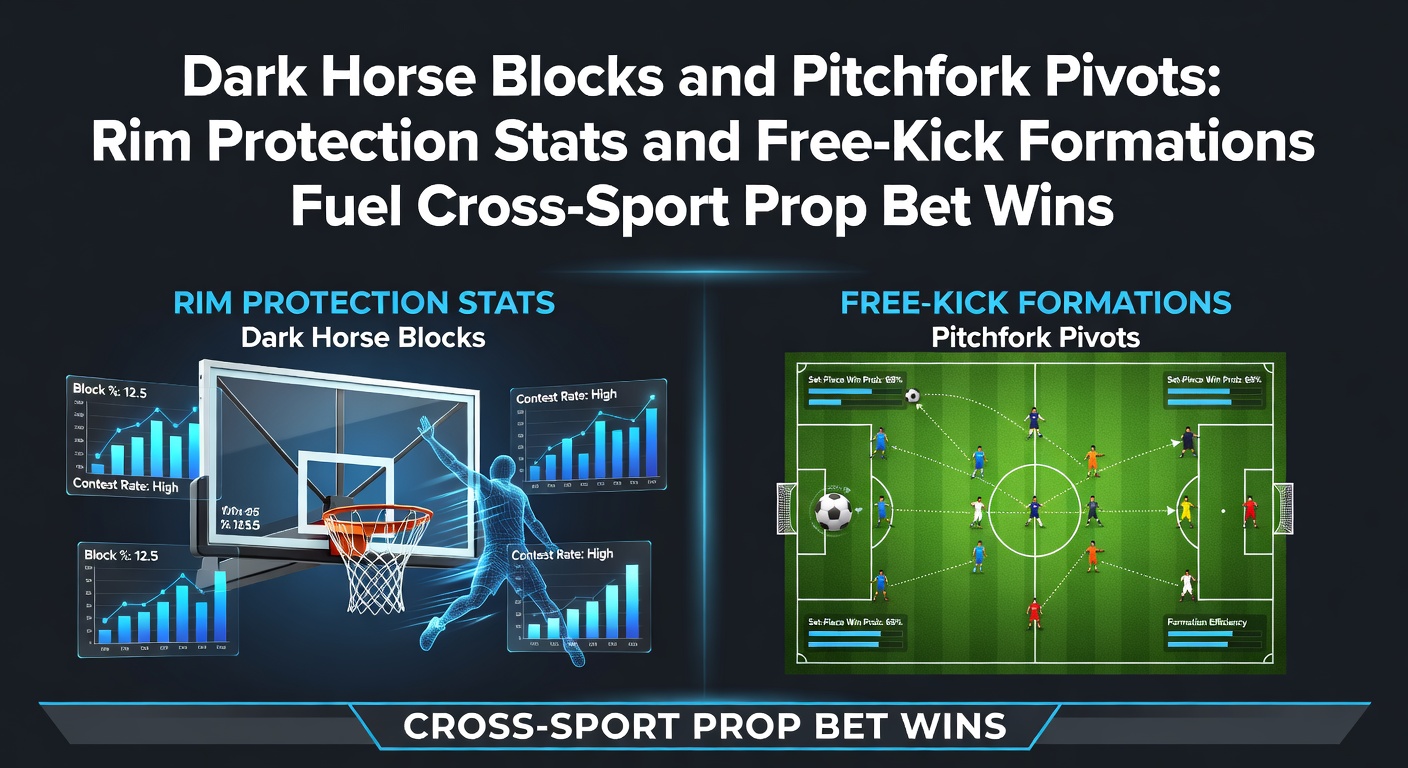 Basketball player blocking a shot at the rim while a soccer free-kick setup forms in the background, highlighting cross-sport betting stats