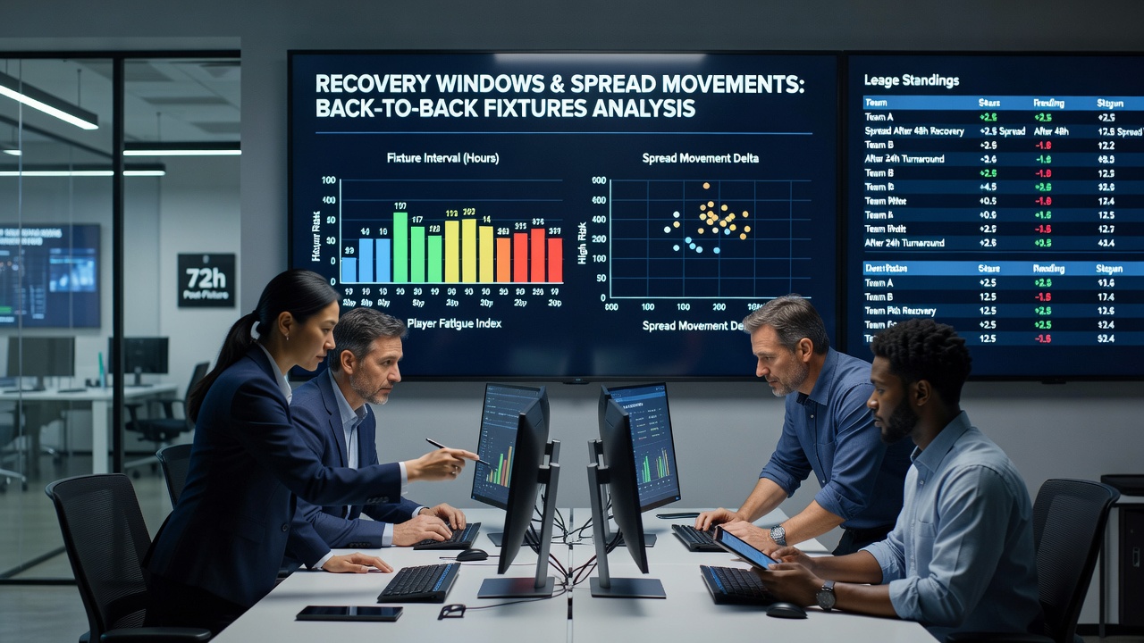 Spread movement charts illustrating recovery window impacts on league and circuit betting markets
