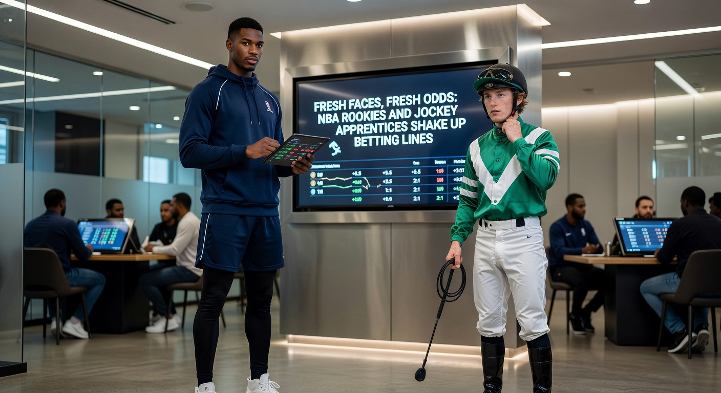 An NBA rookie driving to the basket past veteran defenders during a high-stakes playoff game, highlighting the unpredictability rookies bring to betting lines