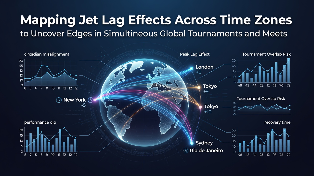 Athletes traveling across multiple time zones prepare for global sporting events with detailed circadian adjustment plans