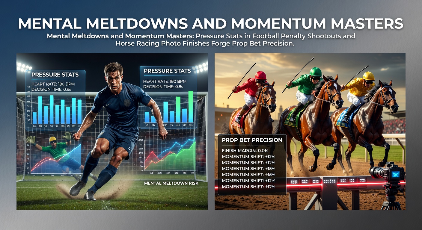 A tense football penalty shootout under stadium lights, with a player stepping up amid roaring fans and high stakes