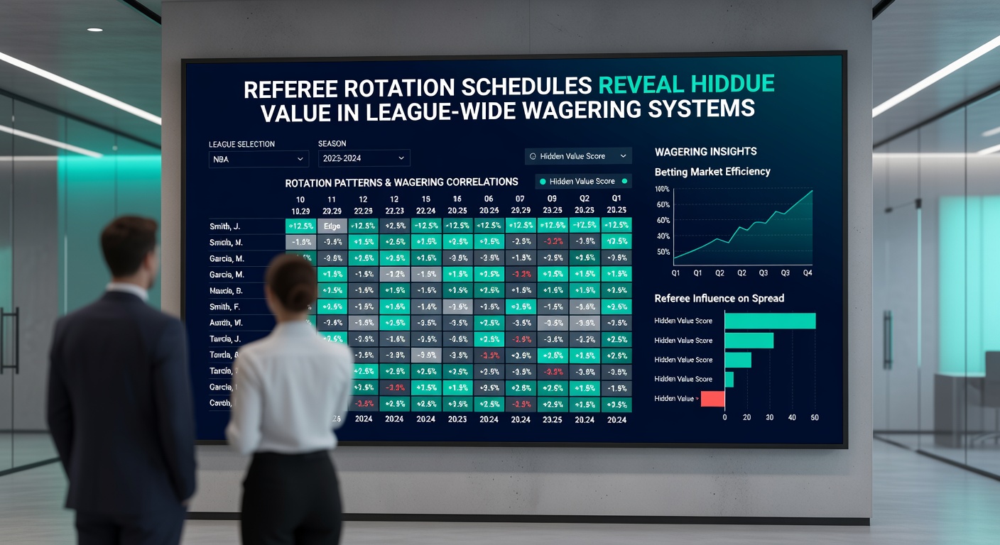 Data visualization of referee assignments and betting value indicators