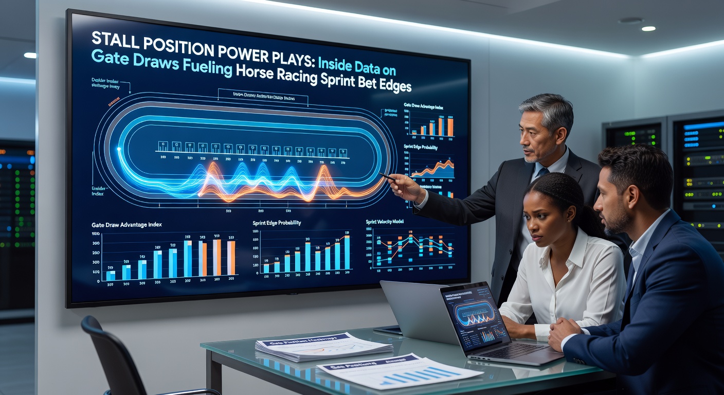 A horse bursting from a low-numbered stall at the start of a sprint race, capturing the critical first seconds where position matters most