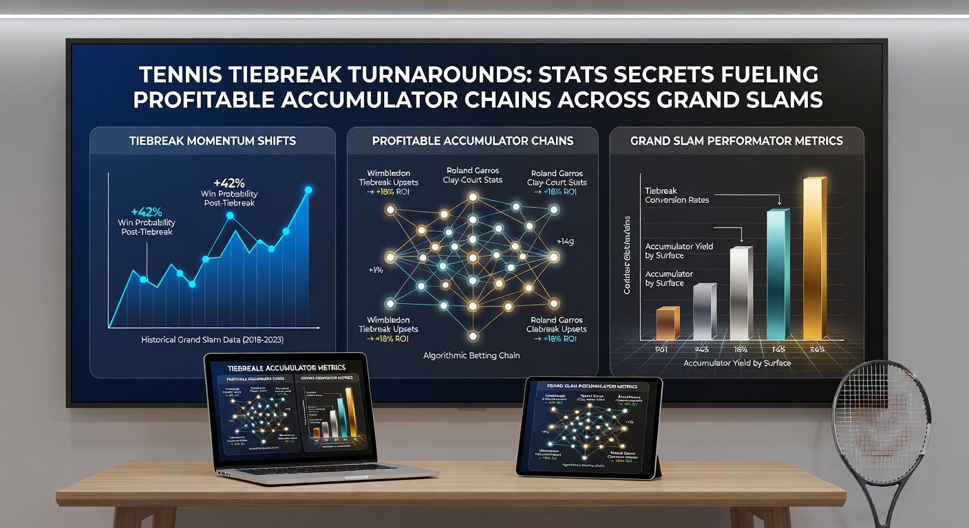 Graph showing tiebreak win probabilities by surface and player ranking in Grand Slams, highlighting underdog surges