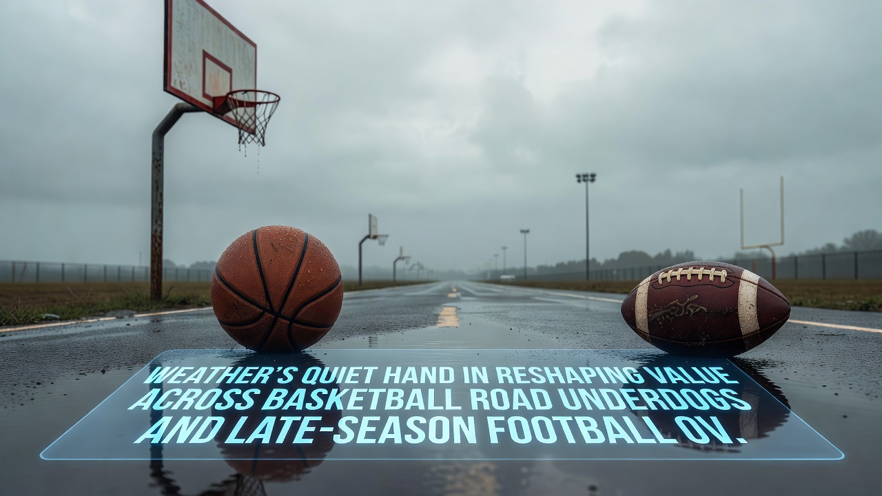 Late-season football fields affected by rain and temperature changes impacting scoring trends